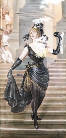 An enamel after Ignace Spiridon (act.1869-1900), 'Sappho', 10cm x 20cm, framed